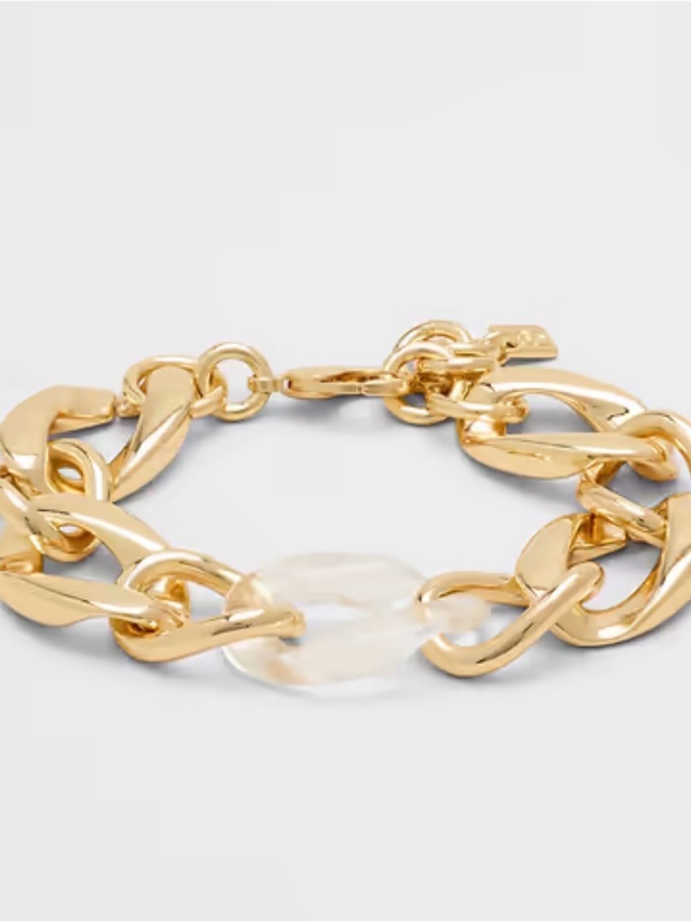 Banana Republic Gold-Tone Chain Bracelet with Clear Link